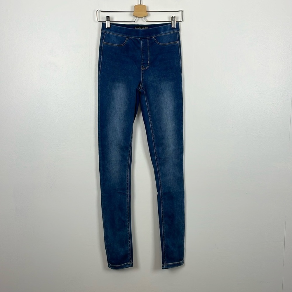 Long Tall Sally Skinny Leg Jeggings Womens 4 Pull-On Stretch 2 Back Pockets